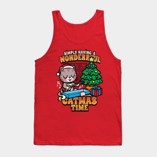 Christmas Cute Kawaii Cat Xmas Song Inspired Meme Gift For Cat Lovers Tank Top